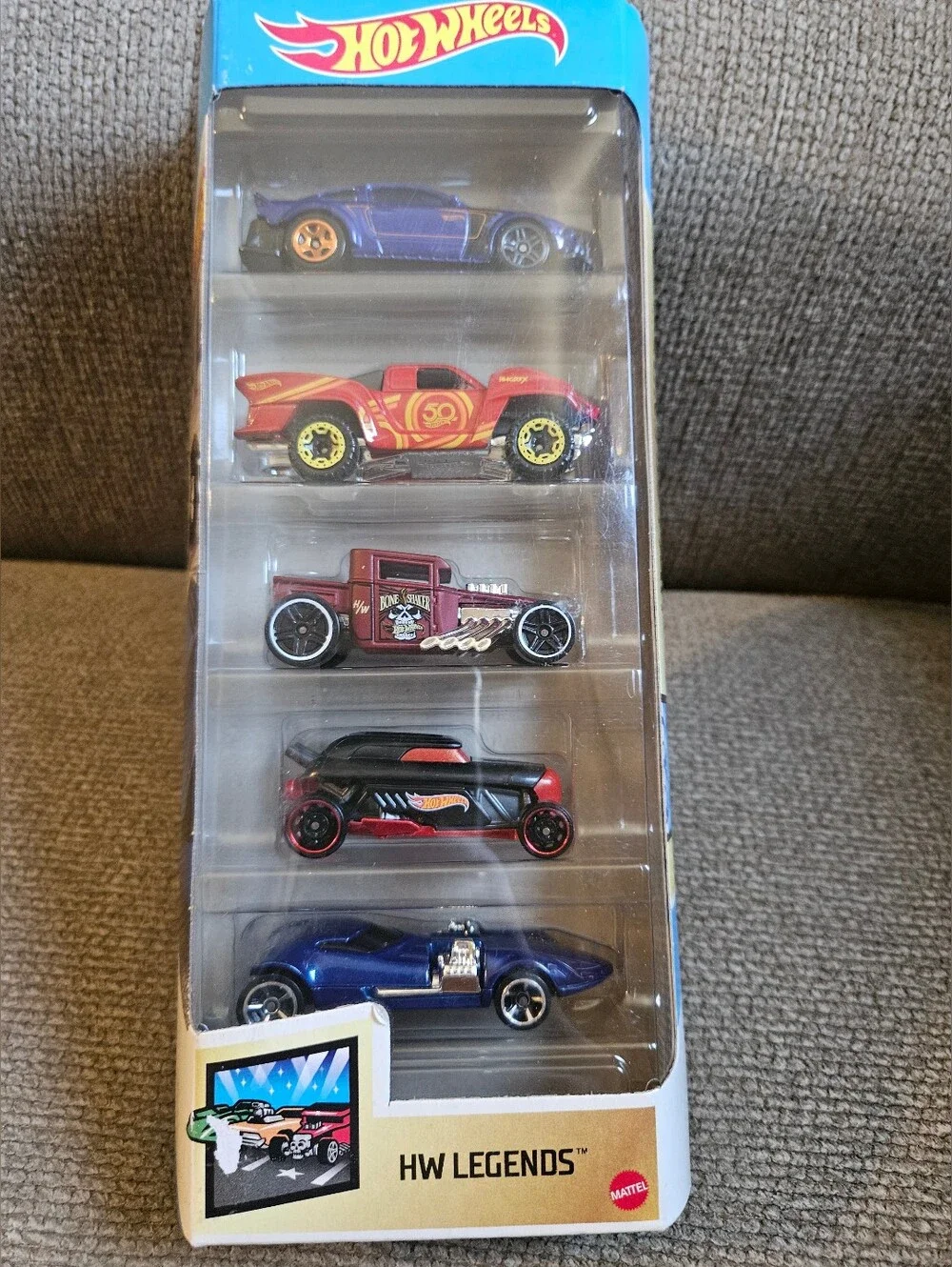 NEW, Unopened 2021 Hot Wheels HW Legends 5 Pack Diecast Cars